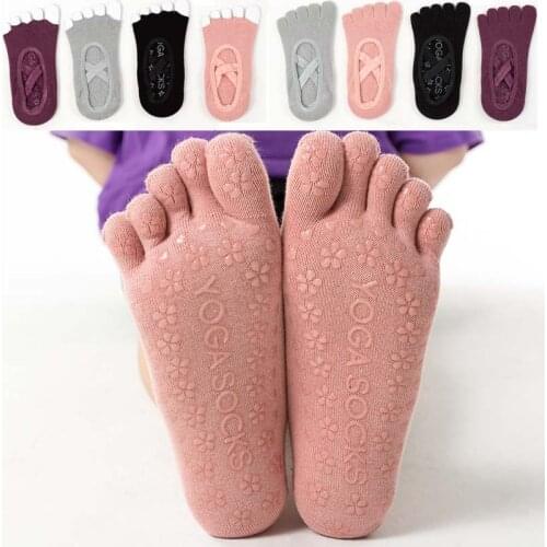 Yoga Anti-slip Socks 1 Pairs Women Pilates Backless Silicone Non-slip Socks Ladies Breathable Ballet Dance Gym Pilates Socks