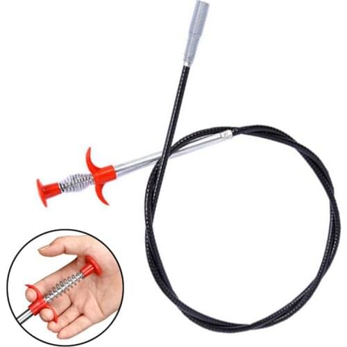 85cm Pipe Dredging Tools Drain Snake Drain Cleaner Sticks Clog Remover Cleaning Tools Household for Kitchen(160cm is available)