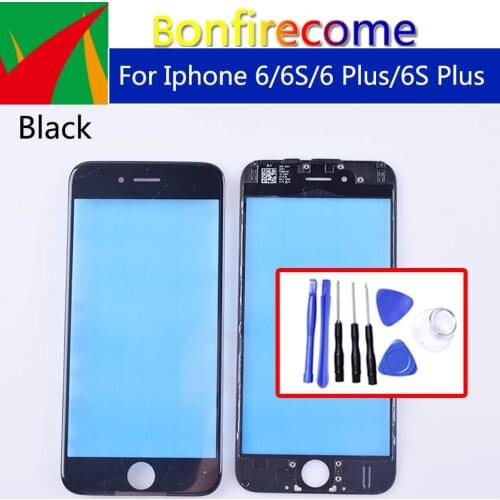 For Iphone-6/6S/6 Plus/6S Plus LCD Front Touch Screen Glass Outer Lens Replacement with frame and OCA complete