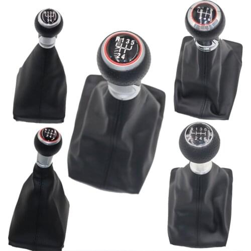 For Audi A6 C6 2004-2012 A4 S4 B8 8K A5 8T 8F Q5 8R 2007-2015 5/6 Speed Car Shift Gear Knob Lever Gaitor Boot Cover