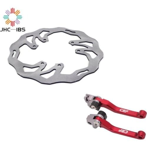Motorcycle Brake Clutch Levers Motocross Front Wavy Brake Disc Rotor For Honda CRF250R CRF450R CRF250X CRF450X 2004 2005