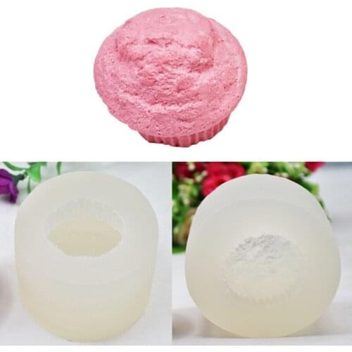 Diy Cake Candle Decoration Silicone Mold Round Shape Dessert Muffin Cupcake Fondant Scented Candle Aromatherapy Soap Making Tool
