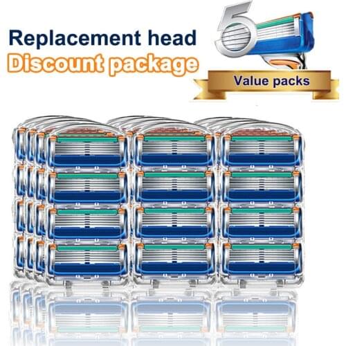 Razor New Gillette Blades Fit Fusion 5 For Men Shaving Safety Manual shaver Machine Replacement Heads Straight blade