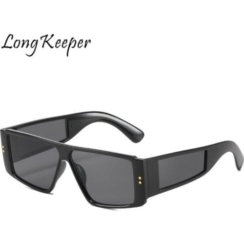 LongKeeper Vintage Fashion Square Sunglasses Women Men Brand Designer Punk Sun Glasses Female Rectangle Eyewear Oculos De Sol UV