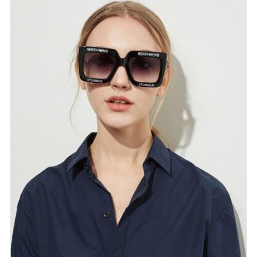 MINAKOLIFE Big Square Frame Sunglasses Women Luxury Shiny Sexy Cute Love Shaped Sun Glasses Female Oversized Brand Designer