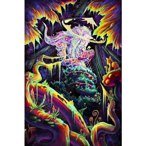 Uniqued Active Backdrop Tapestry Artwork Uniqued Fluorescent Wall Decor