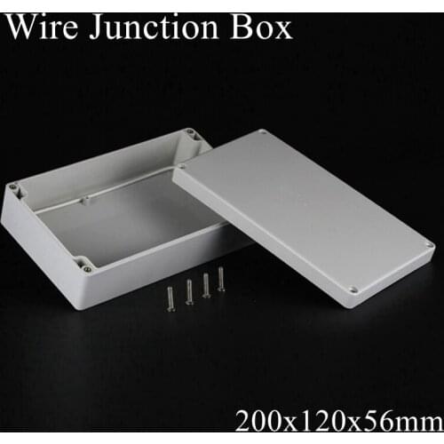 200x120x56mm ABS IP65 Waterproof Plastic Wire Junction Box Distribution Enclosure Project Case Electronic Terminal Instrument