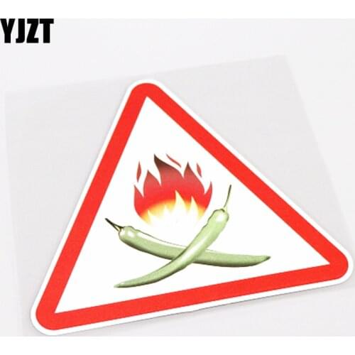 YJZT 13.5CM*12CM Personality No Flame Warning Mark PVC Car-styling Car Sticker Decal 13-0687