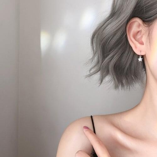 925 Sterling Silver Hot Sale Korean Star Earrings Simple Temperament Exquisite Hot Sexy Jewelry Gift For Women