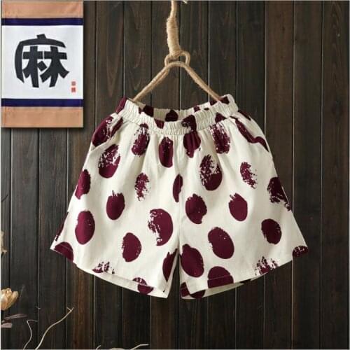 High Waist Loose Shorts Female Printed Shorts Plus Size Cotton Linen Shorts Women 2020 Summer Casual Wide Leg Elastic
