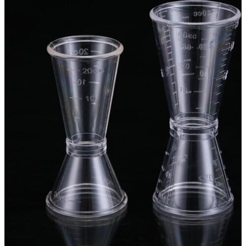 10/20/40ml Transparent Resin Bar Wine Cocktail Shaker Jigger Double Shot Short Drink Mixer Wine Measurer Cup Bar Accessories