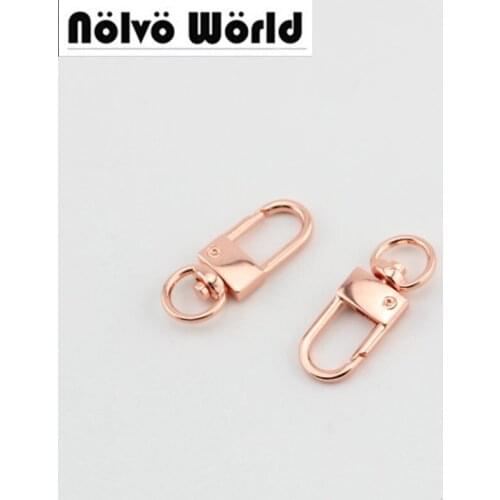 10-50pcs 9mm Rose gold High quality trigger snap hook hand bag gold swivel clasp hooks hardware accessory DIY hardware