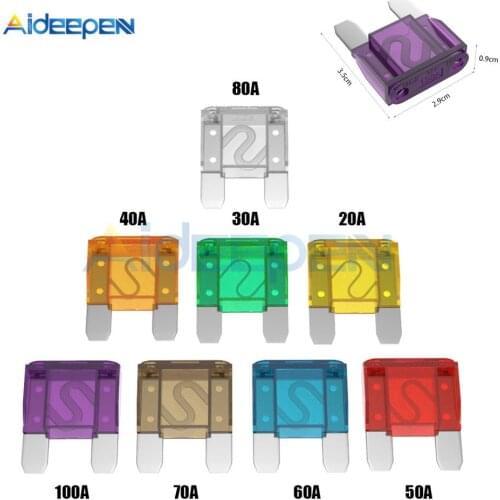 10pcs 20A-100A Large Automotive Blade Fuses Auto Fuse 20A 30A 40A 50A 60A 70A 80A 100A For Car Truck Accessories 2.9*3.5*0.9cm