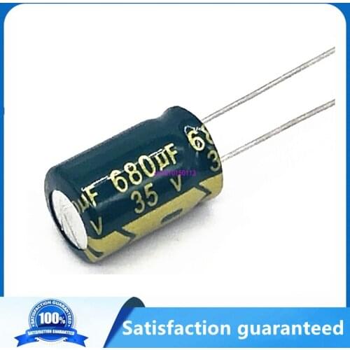 10pcs/lot T07 Low ESR/Impedance high frequency 35v 680UF aluminum electrolytic capacitor size 10*15 680UF35V 20