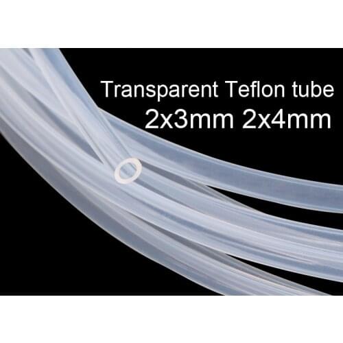 2mm inner diameter 2x3mm 2x4mm Transparent PTFE tube clear Ptfe tube PFA pipe FEP hose F46 tubing acid-base