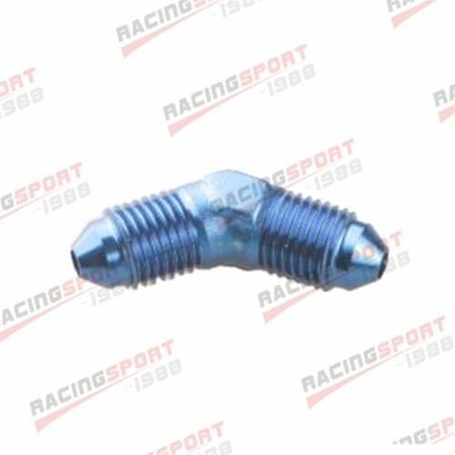 3AN AN3 AN-3 Male Flare 45 Degree Union Fitting Aluminum Blue