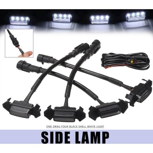 4pcs 12/24V Car Front Grill LED Lights White 6000K Signal Lamp Kit PT228-35170 For Toyota Tacoma 2016-2021 DIY Parts Accessories