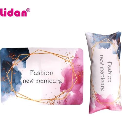 4 Patterns Nail Art Pillow Cushion Pad Kit Hand Arm Rest Holder Foldable Nail Table Mat Portable Manicure Tool Set