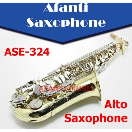 Afanti Music Eb tone / Nickel Plated/ Black Nickel Gold Alto Saxophone (ASE-324)