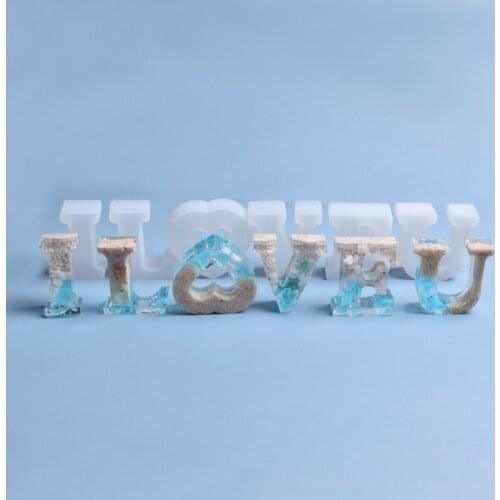English Alphabet Crystal Epoxy Resin Mold Letter Decorations DIY Silicone Mould F3MD