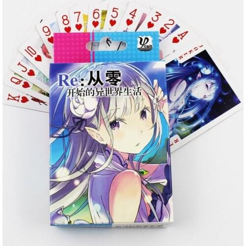 Anime Re:Life In A Different World From Zero Poker Cards Cosplay Board Game Cards With Box toy gift
