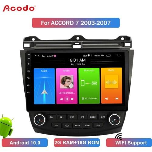 ACODO 2+16G Android 10.0 Car Radio Multimedia Player For Honda Accord 7th 2003-2007 Navigation GPS 2 din