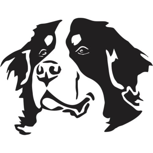 Dawasaru Switzerland Bernese Mountain Dog Head Car Stickers Waterproof Decals Laptop Motorcycle Autos Decoration PVC,19cm*15cm