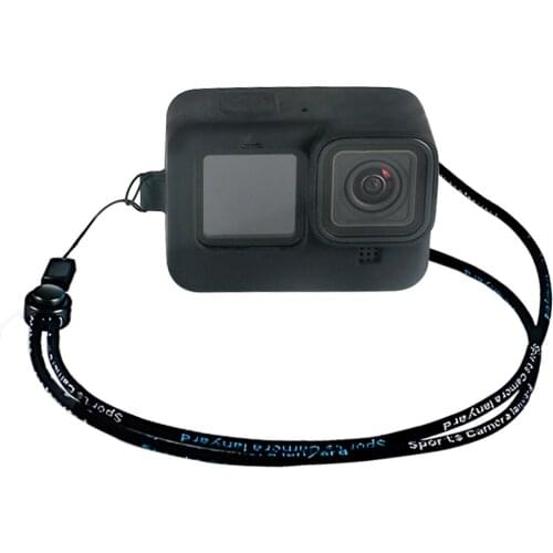 For GOPRO9 Hero 9 Silicone Protective Cover Lens Cap Lanyard Three-Piece Set Black Orange Green Blue Optional