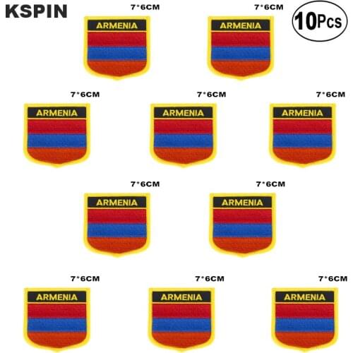 Armenia Flag Embroidery Patches Iron on Saw on Transfer patches Sewing Applications for Clothes in Home&Garden