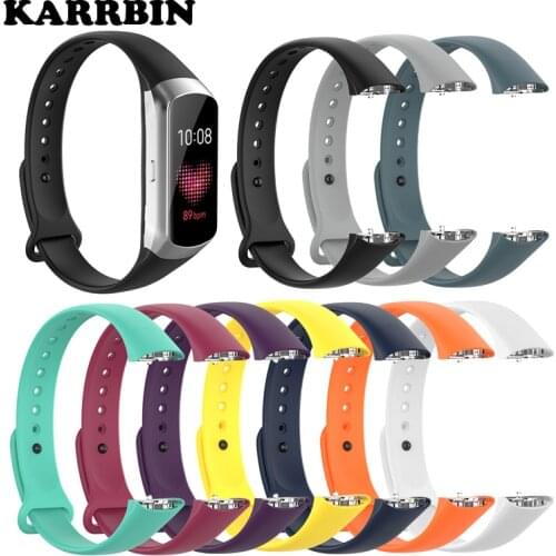 KARRBIN Silicone Strap Band for Samsung Galaxy fit SM-R370 Replacement Smart Watch Strap Wristband Watchband Strap SM-R370