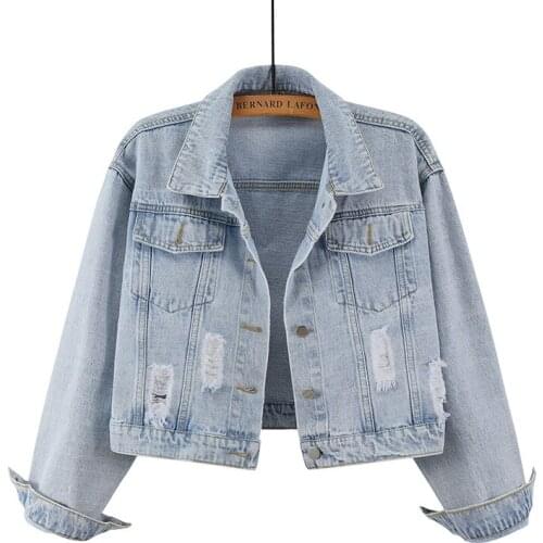 Jeans Jacket And Coats For Women Summer Autumn Casual Short Denim Jacket Pocket Short Streetwear Single Breasted Outwear