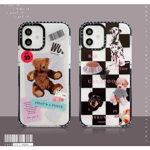 Fashion Muppet Bear Art Abstract Cute Dogs Soft Cool Cover Phone Case for IPhone 12 11 Pro X XS Max XR 6 7 8 Plus SE2020