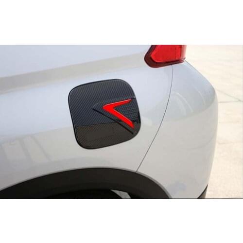 Carbon Fiber Fuel Oil Tank Gas Cap Cover Trim for 2017-2021 Mitsubishi Eclipse Cross red 1PCS
