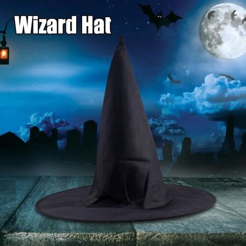 Newest Steeple Wizard Hats Halloween Black Witch Hat Costume Party Props Cosplay Decor Accessory