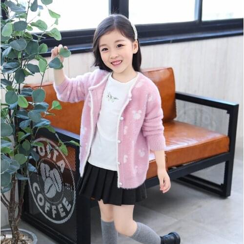 2019 New Children Sweaters Girls Cardigans Fashion Winter Clothing
