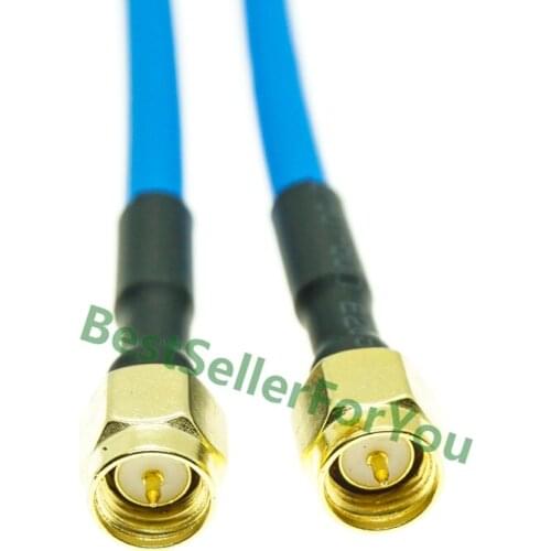 New SMA Male to SMA Male Plug Straight RF Coax Pigtail Semi-rigid Cable RG405 .086" Blue