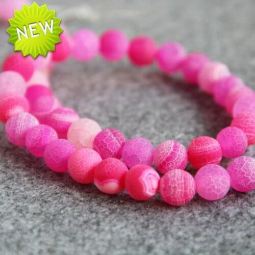 New arrival 10mm Rose Red Sand mill Loose Round Beads DIY Manual parts Accessories Jewelry making design wholesale 15"