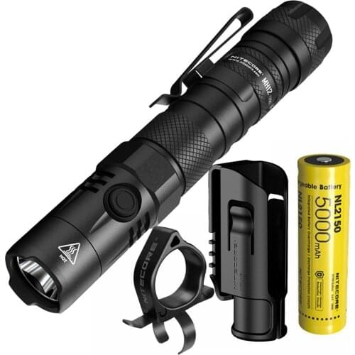 New NITECORE MH12 v2 LED Flashlight 1200LM CREE XP-L2 V6 LED USB-C Rechargeable Flashlight with 5000mAh Battery for Camping