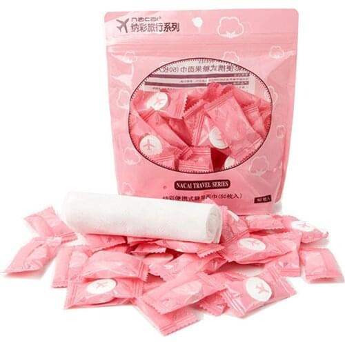 50pcs/lot Travel Cotton Disposable Towel Compressed Towel Magic Beauty Salons With Cleansing Towel Handkerchief Facial Tissue