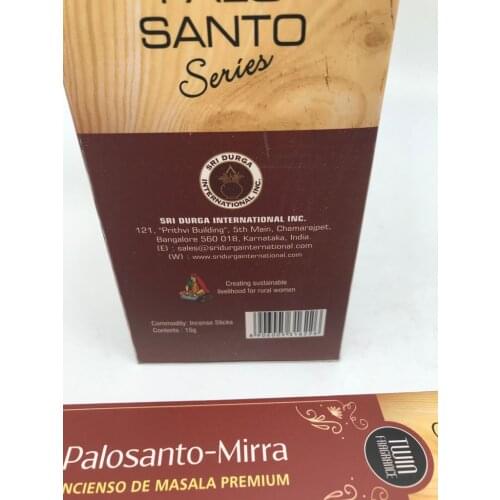 Palo santo Mirra wands 180 grams 12 boxes meditation burner YOGA REIKI NAMASTE