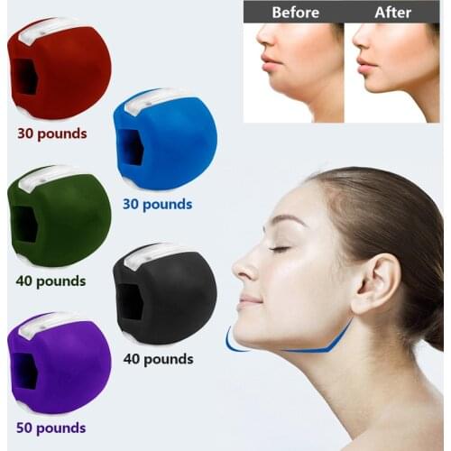 Food-grade Silica Gel Jaw Exercise Line Ball Muscle Trainin Fitness Ball Neck Face Toning Jaw Muscle Training Face lift