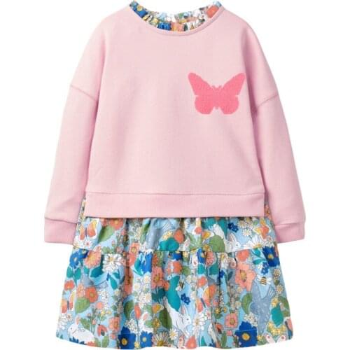 Flower Girl Dresses Vestidos de Fille Long Sleeve Casual Girls Clothing 2021 New Years Children Clothes