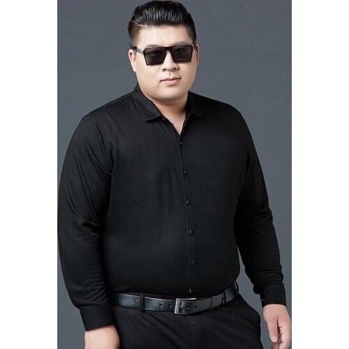 Loose shirt men long sleeve plus large size big 7XL 8XL 9XL 10XL 12XL 13XL cotton business formal oversize man home shirt office
