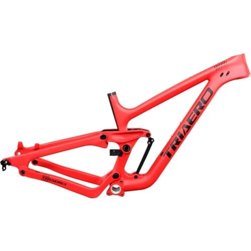 Carbon fiber full suspension Mountain Bikes 27.5er Plus 200*51mm Rear Shock with red painting