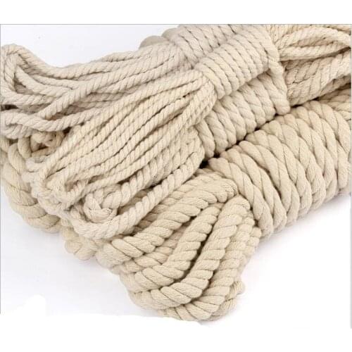 Beige Cotton Rope Manual Accessories Color Cotton Cords Twist Decoration Thick Beam Mouth Rope