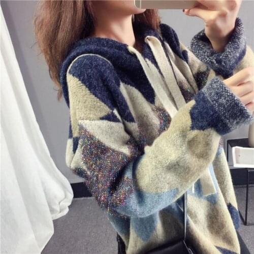 Pullover Sweater Women Korean Style Pullover Loose Spring and Autumn New Knitting New Style Sueter Largo Sueter Largo