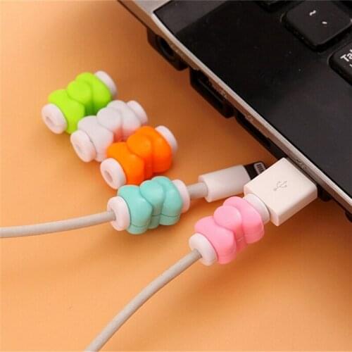 10pcs Earphone Line Data Cable Protection Sleeve Cable Winder USB Charger Wire Cable Protector Cover For iPhone For Samsung