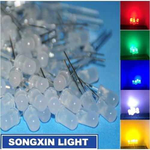 1000pcs 5mm led Diffused LED 200x5Color Red Blue Green Yellow White SUPER Bright Light Bulb led lamp 5MM Emitting Diodes DIY KIT