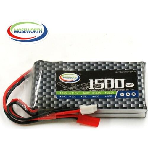 2PCS/Pack 2S 7.4V 1500mAh 35C RC LiPo Battery For RC Quadcopter Drone Helicopter Car Airplane RC Toys Lithium Polymer Battery