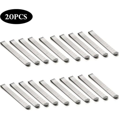 20PCS Sewing Clips Stainless Steel Hemming Clips Measurement Ruler Quilting Supplies Ruler Sewing Clips For Clothing Curtains